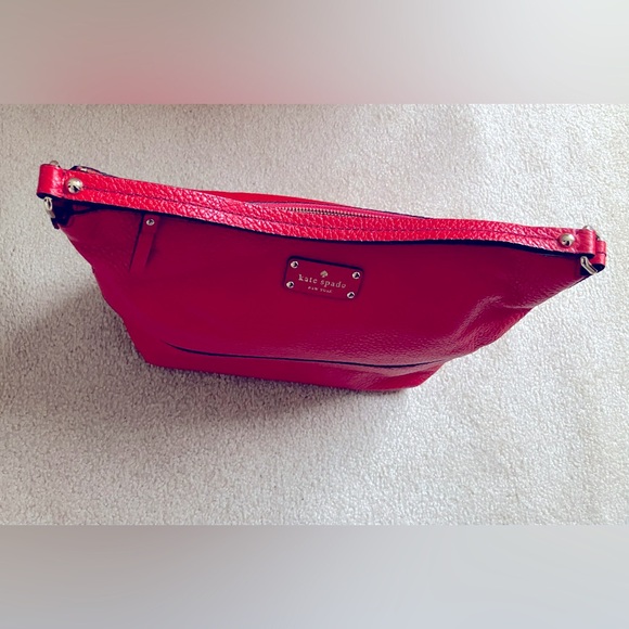 Kate Spade Red Leather Satchel Purse- New - Picture 4 of 13